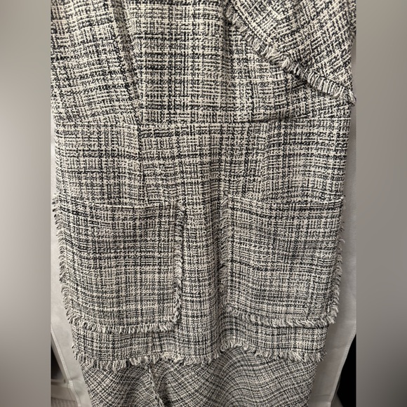ME+EM Black and White Tweed Midi Dress - size 6 - Picture 12 of 13